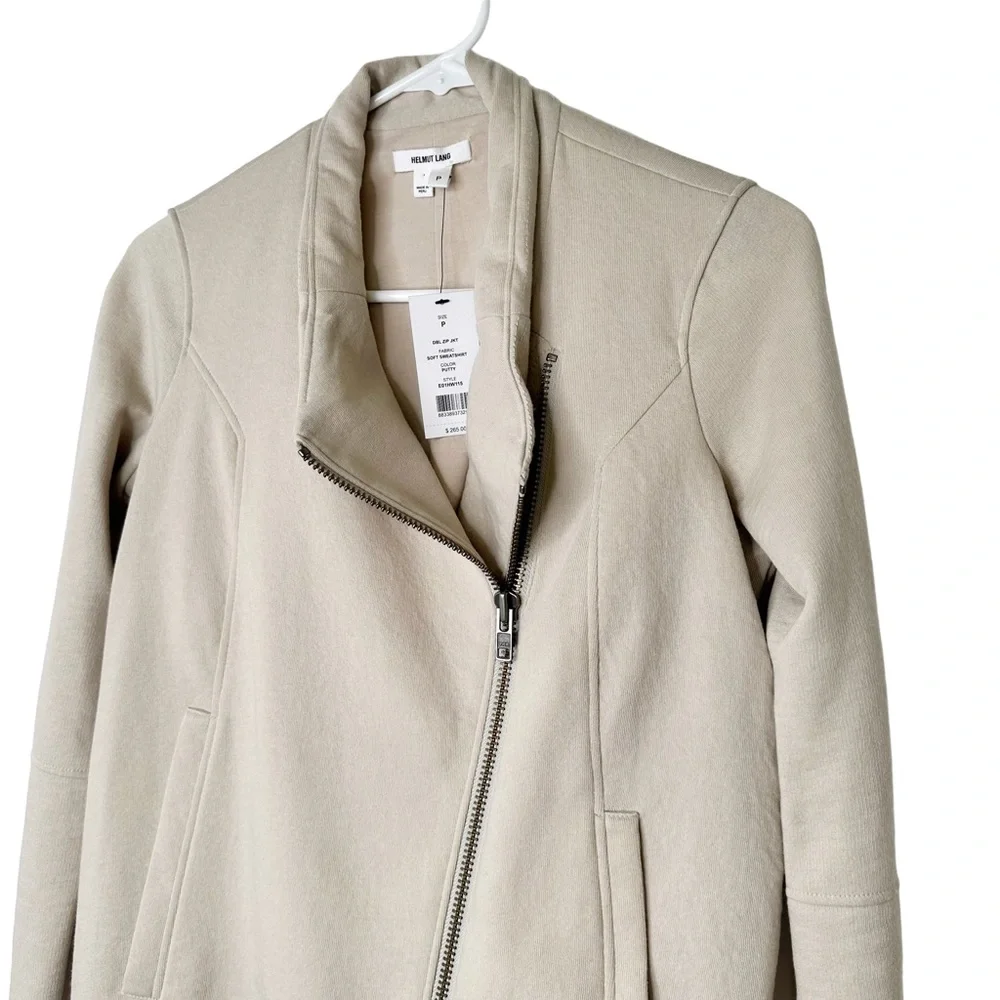 NWT Helmut Lang Double Zip Draped Tan Jacket P/XS - Picture 6 of 16